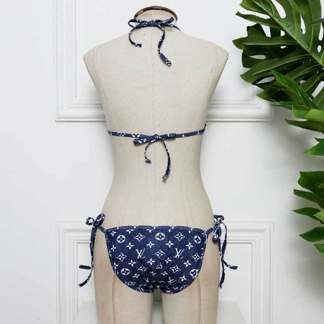 Printed Strappy Bikini Swimsuit