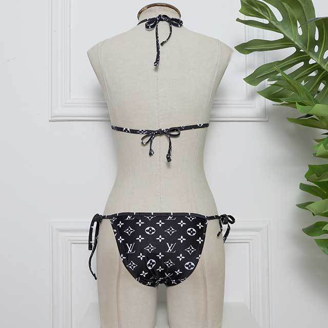 Printed Strappy Bikini Swimsuit