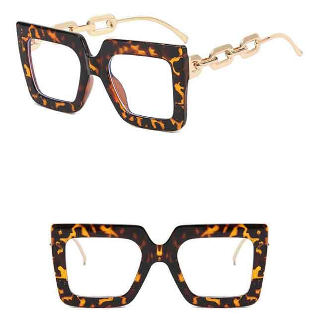 Square Frame Chains Design Sunglasses
