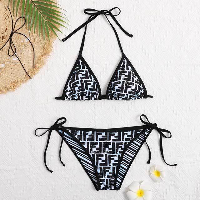 Letter Print Female Bathing Suit