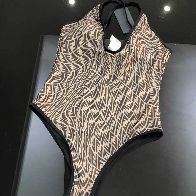 Letter Print One Piece Swimwear