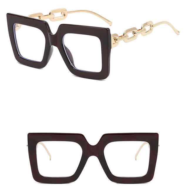 Square Frame Chains Design Sunglasses