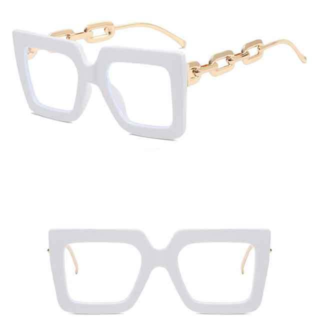 Square Frame Chains Design Sunglasses