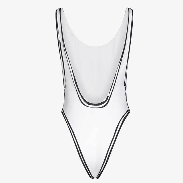 Backless Printed One Piece