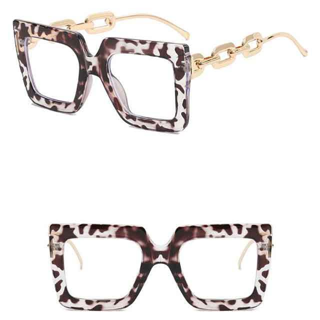 Square Frame Chains Design Sunglasses