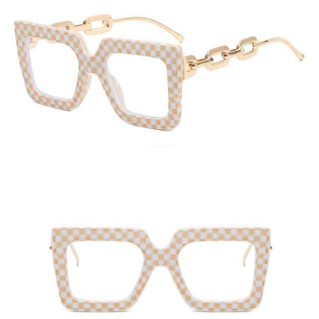 Square Frame Chains Design Sunglasses