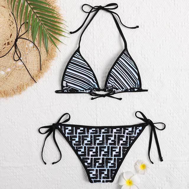 Letter Print Female Bathing Suit