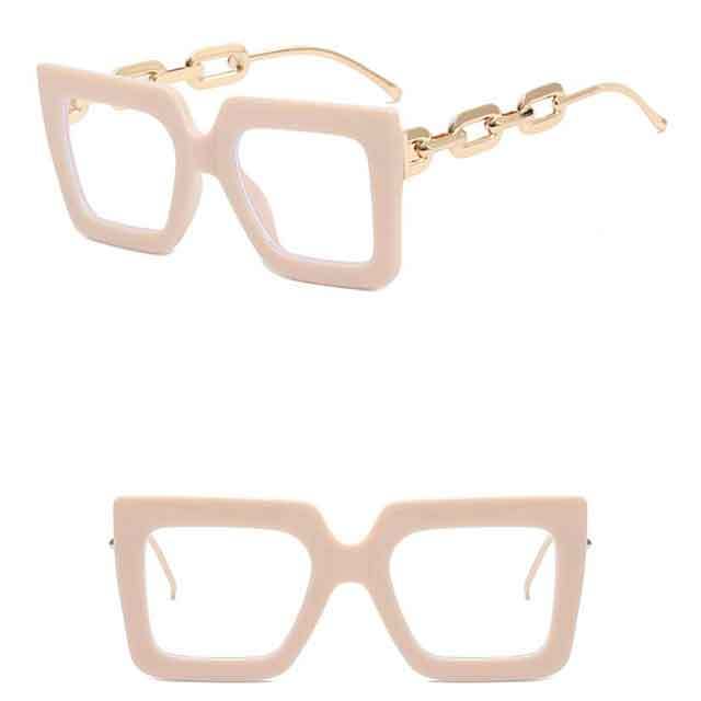 Square Frame Chains Design Sunglasses