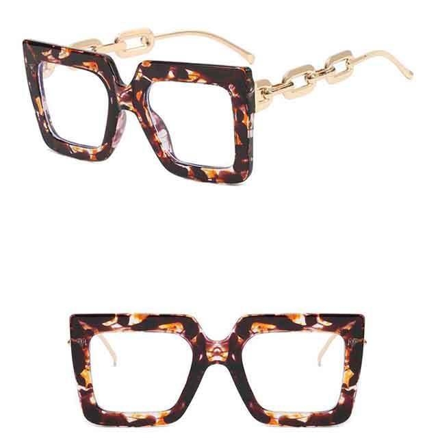 Square Frame Chains Design Sunglasses