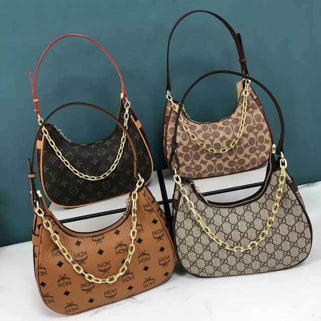 Chain Leather Fashion Ladies Underarm Bag