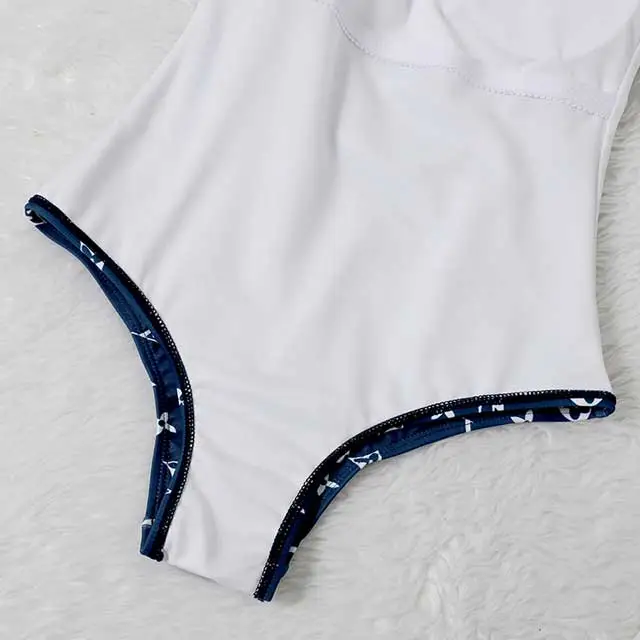 Backless Printed Sexy One Piece