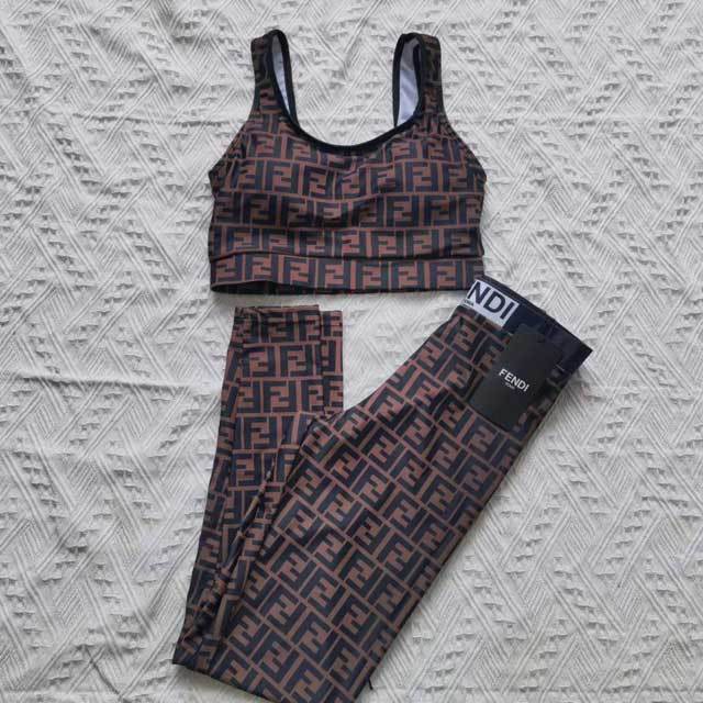 Letter Print Tank Top Skinny Tracksuit