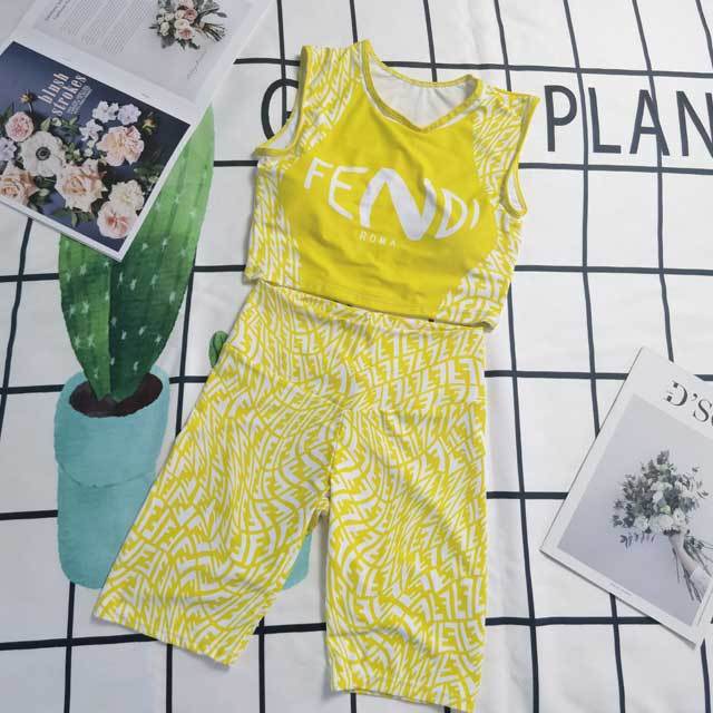 Printed Sleeveless Top Tracksuit Set