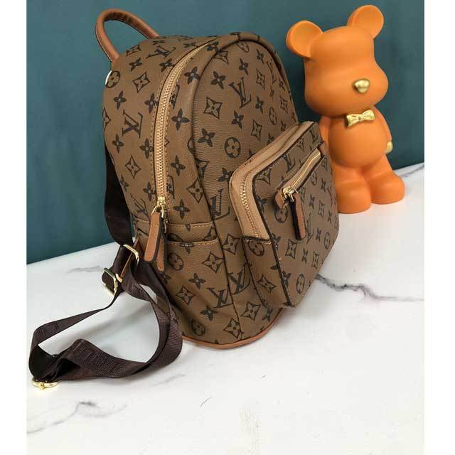 Fashion Letter Print Leather Backpack