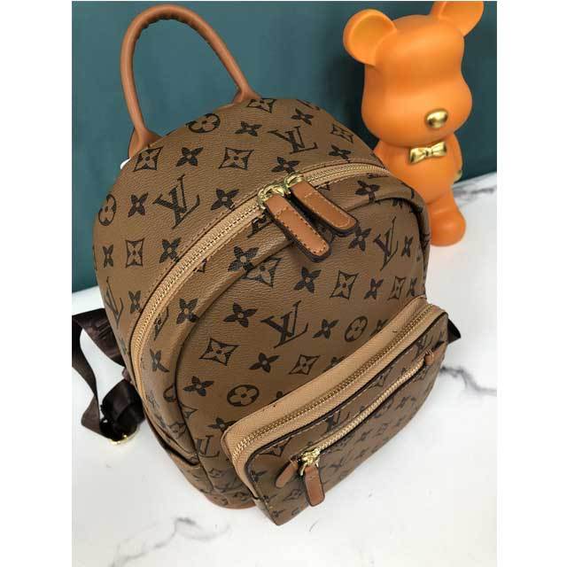 Fashion Letter Print Leather Backpack