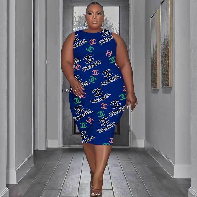 Plus Size Printed Bodycon Dress