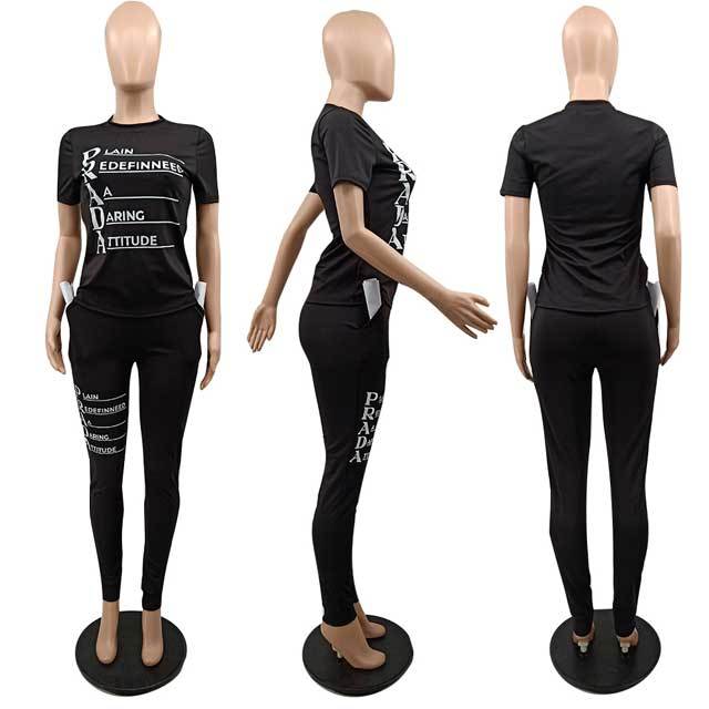 Fashion Letter Design Casual Jogging Suit