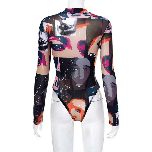 Graphic Mesh Bodysuit