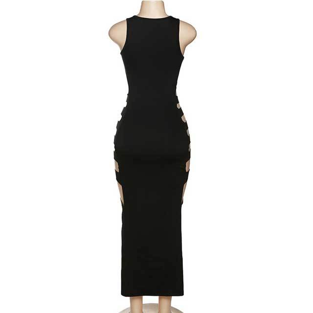 Hollow Out Slit Maxi Dress