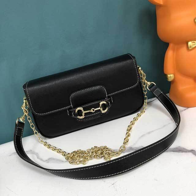 Gold Chain Leather Women Shoulder Bag