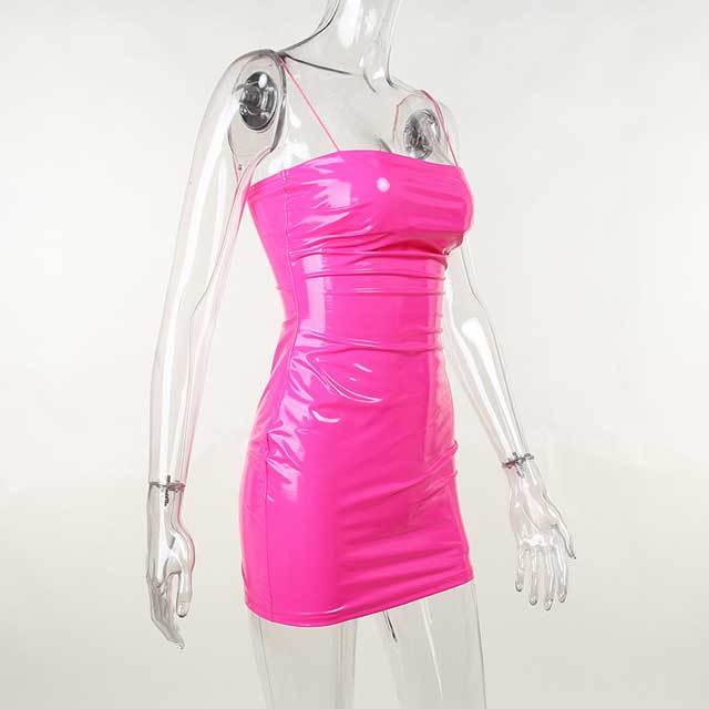 Cami Leather Bodycon Dress