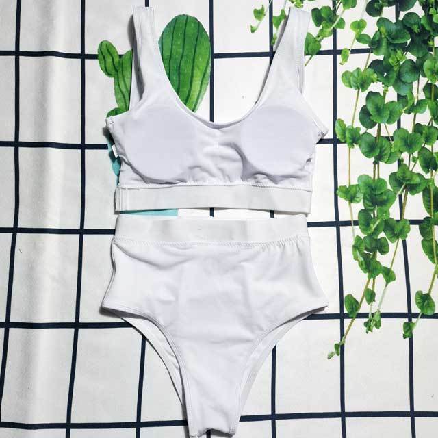 Chic Fashion High Waist Tankinis Set