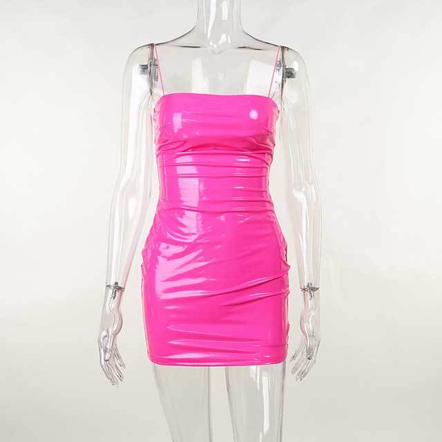 Cami Leather Bodycon Dress
