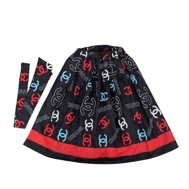 Fashion Print Swing Pleated Skirt