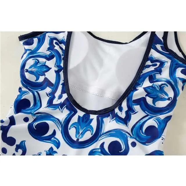 Printed Backless Beach One Piece