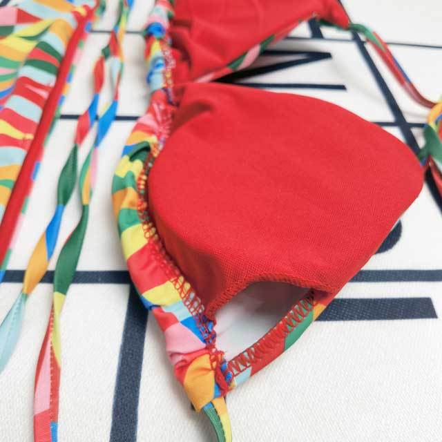Colorful Printed Strappy Vacation Bikini
