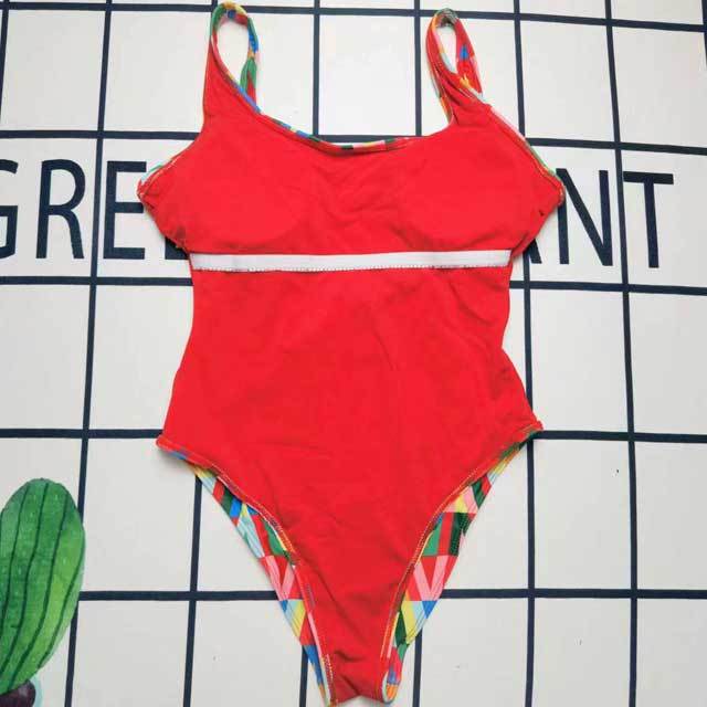 Colorful Printed Backless One Piece