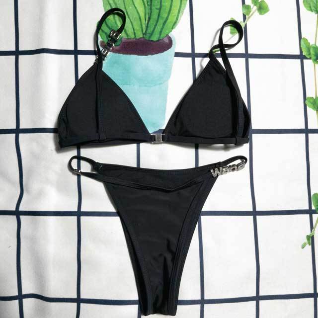 Rhinestones Detail Beach Swimsuit
