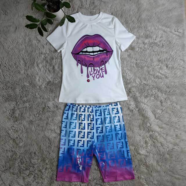 Printed Casual Short Set