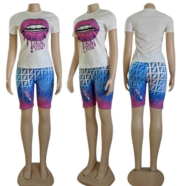 Printed Casual Short Set