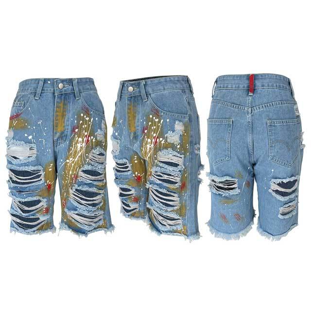 Destroyed Broken Short Jeans