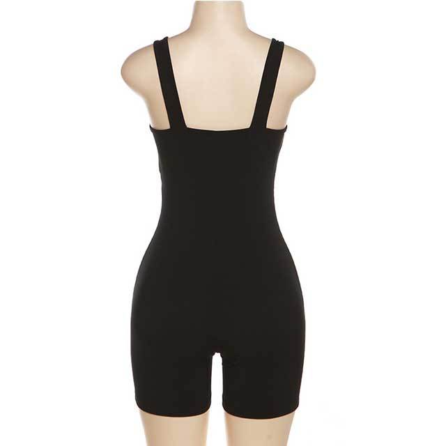 Sleeveless Ribbed Fitness Romper