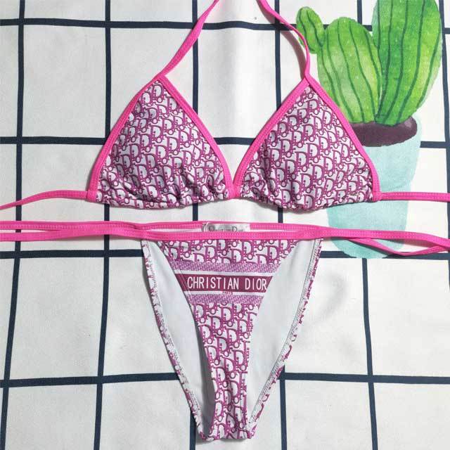 Letter Print Strappy Women Bikini