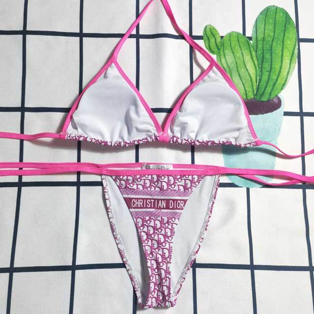 Letter Print Strappy Women Bikini