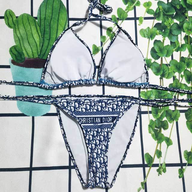 Letter Print Strappy Women Bikini