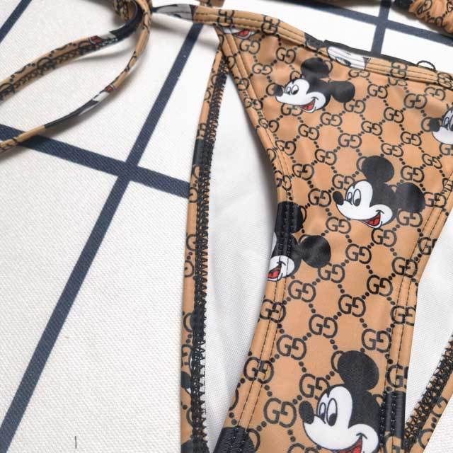 Cartoon Print Women Bikini Set