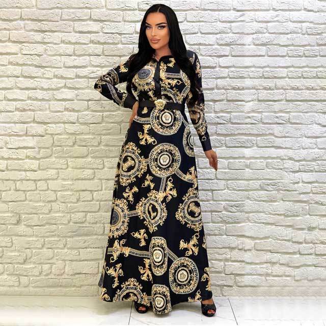 Printed Swing Maxi Dress