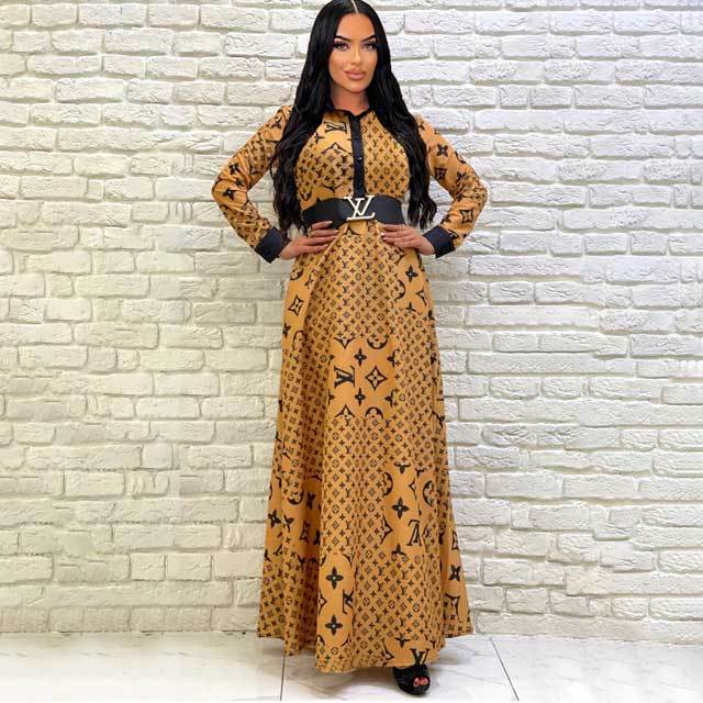 Printed Swing Maxi Dress
