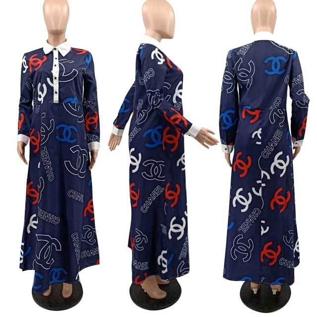 Printed Swing Maxi Dress