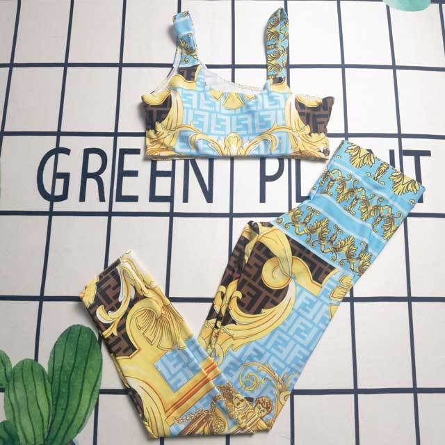 Printed Tank Top Jogging Pants Set