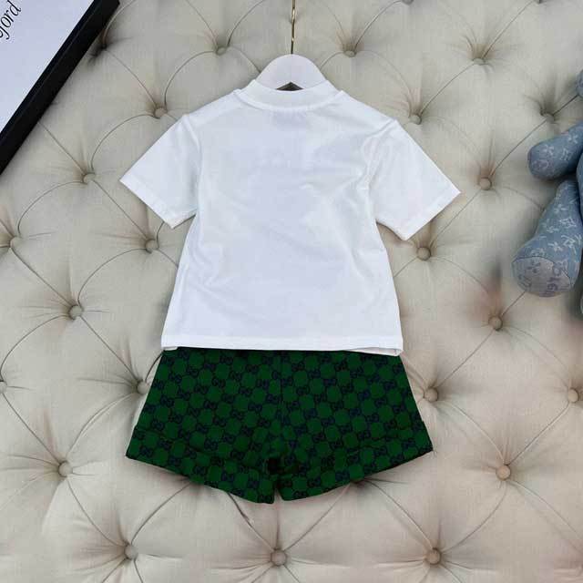 Children Printed Short Sleeve Two Piece Set