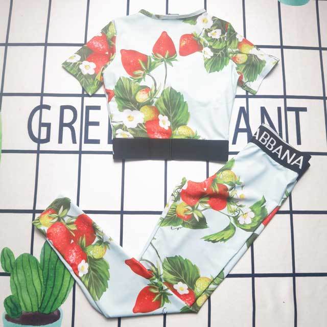Printed Short Sleeve Tracksuit Set