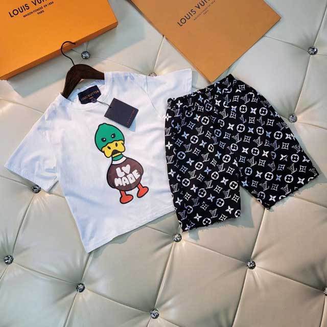 Cartoon Print Children Short Set