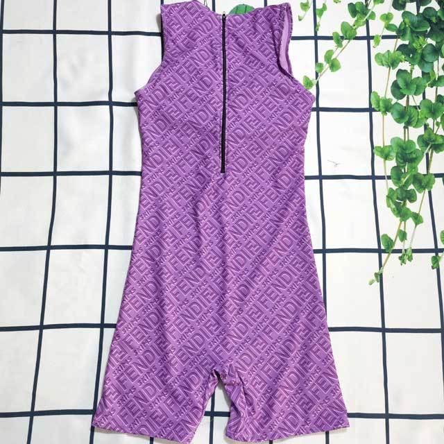 Letter Print Sleeveless Romper