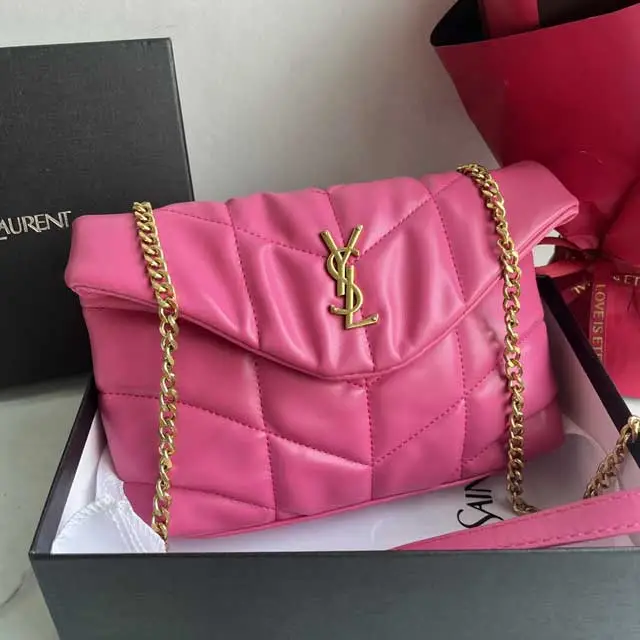 Gold Chain Women Leather Shoulder Bag