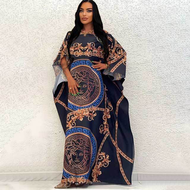 Printed Casual Cover-Up Maxi Dress